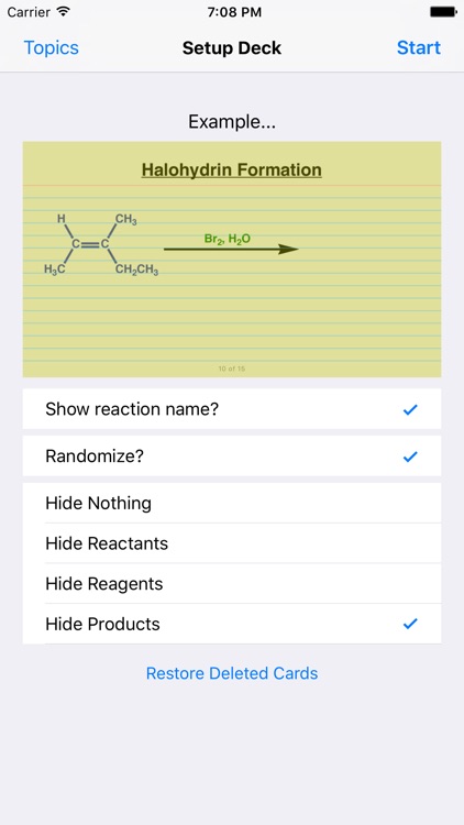 Learn Organic Chemistry Reaction Cards 1