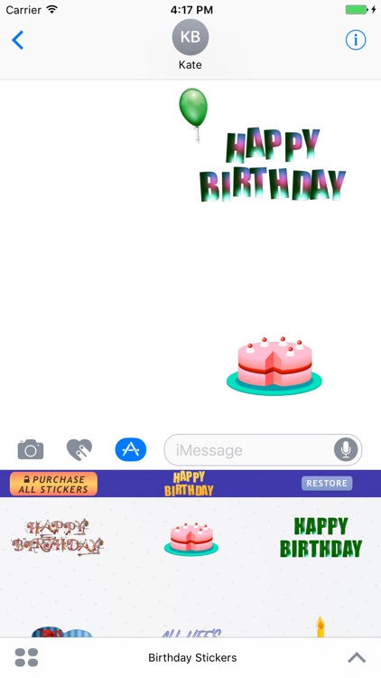 Birthday Stickers for iMessage : Happy Birthday