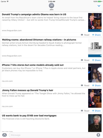 News: get the latest headlines on iMessage screenshot 2