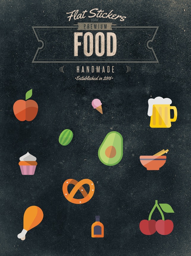 food flatstickers im app store food flatstickers im app store