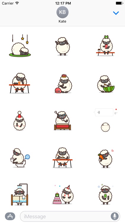 Franky Sheep animated stickers pack