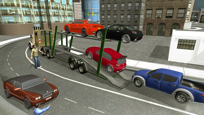 Extreme Driving Car Transporter Truck 3D