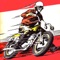Anime Motorcycle Racer on the Road Race Dirt