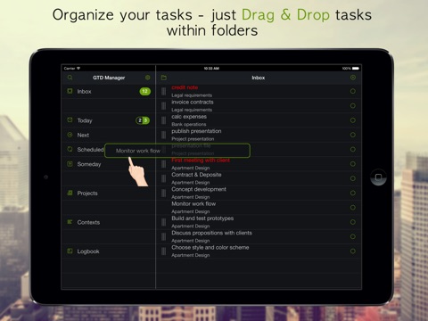 GTD Manager for iPad screenshot 3