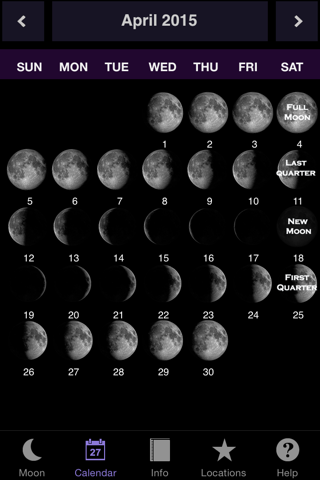 Moon Calendar screenshot 2