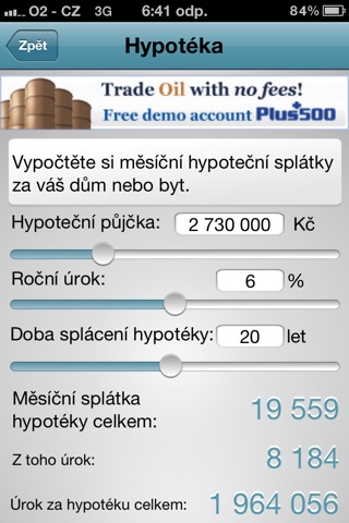 Finanční kalkulačky screenshot 3