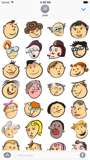 Cartoon Face Emoji Sticker - DHS Pack 01(圖2)-速報App