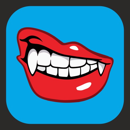 Vampire teeth Stickers - Pack for iMessage iOS App
