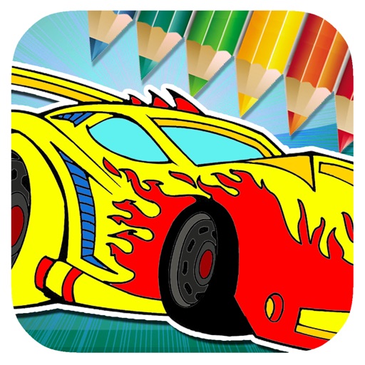 Coloring Page Car Game Free For Kids Icon