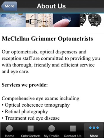 McClellan Grimmer Optometrists screenshot 4