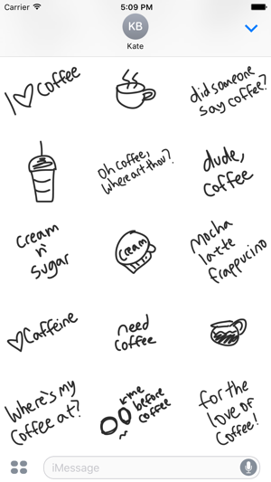 Coffee sticker pack - drink stickers for iMessage(圖4)-速報App