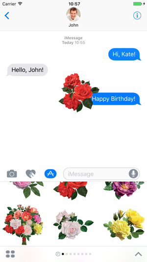 Rose Flowers - Stickers for iMessage(圖2)-速報App