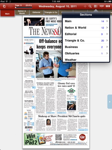 News & Observer eEdition screenshot 3