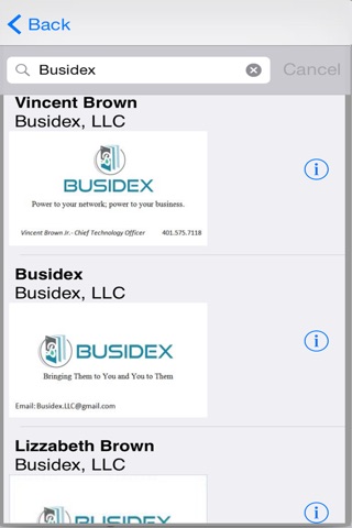 Busidex screenshot 3