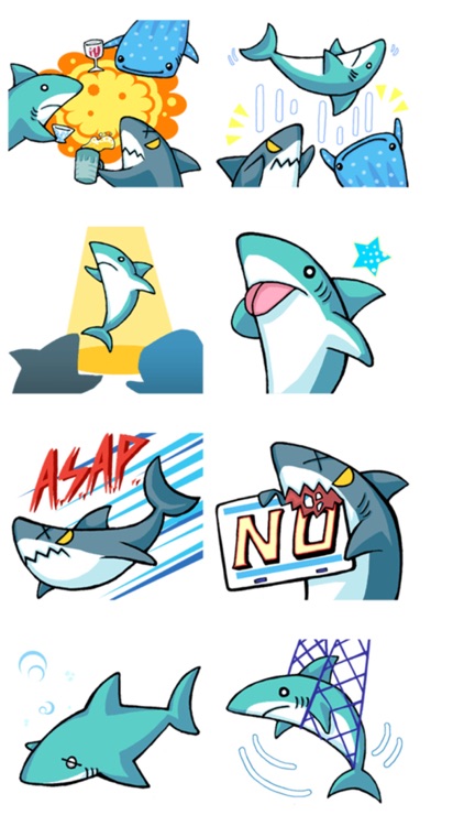 Shark Party Stickers