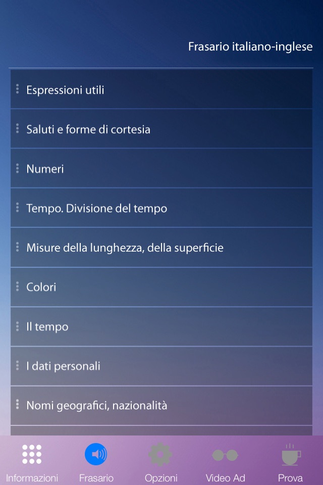 Frasario Italiano Inglese - Impara l'inglese screenshot 2