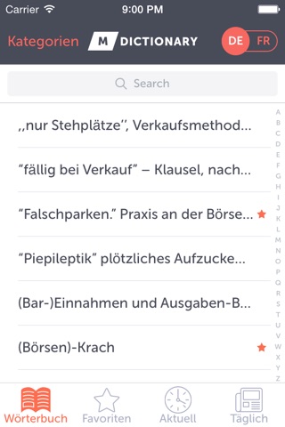 MDictionary Wirtschaft (DE-FR) screenshot 2