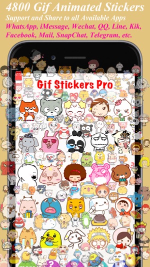 Gif Stickers Pro -4800 QQ,WeChat,Message