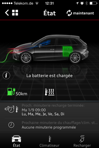 Audi A3 e-tron connect App screenshot 3