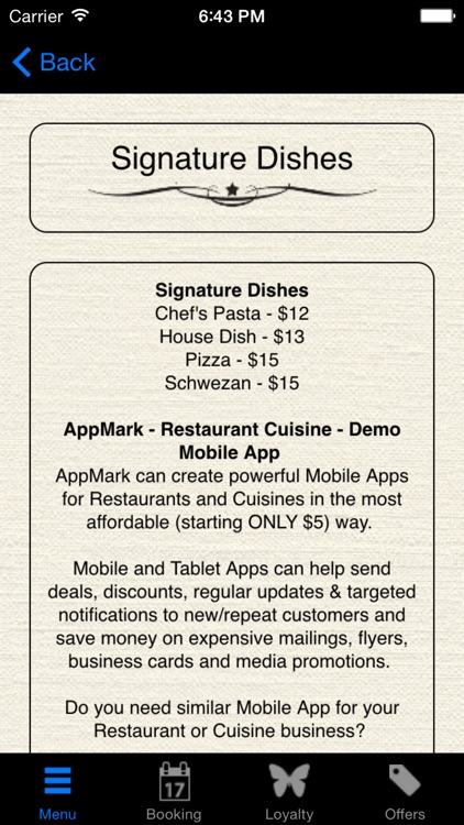 AppMark - Restaurant Cuisine