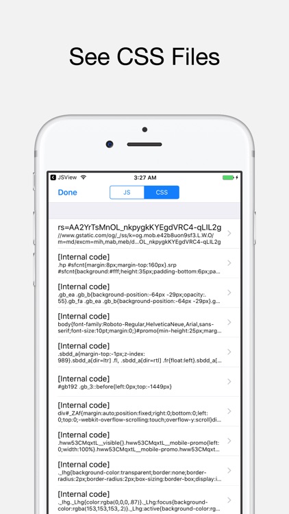 JSView: View JavaScript/CSS Source Code of Webpage screenshot-3