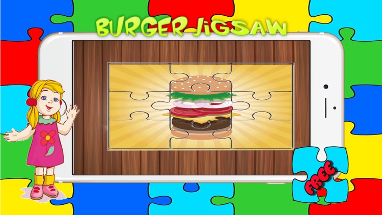 Food Burger Jigsaw - Cooking Puzzles games for adults and kid free