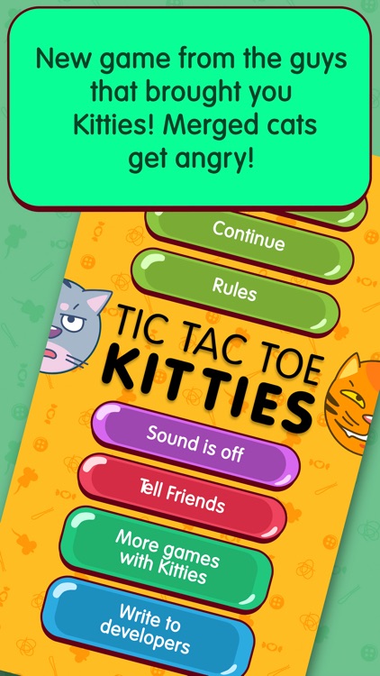 Tic Tac Toe 2 player games with Sly Kitties!