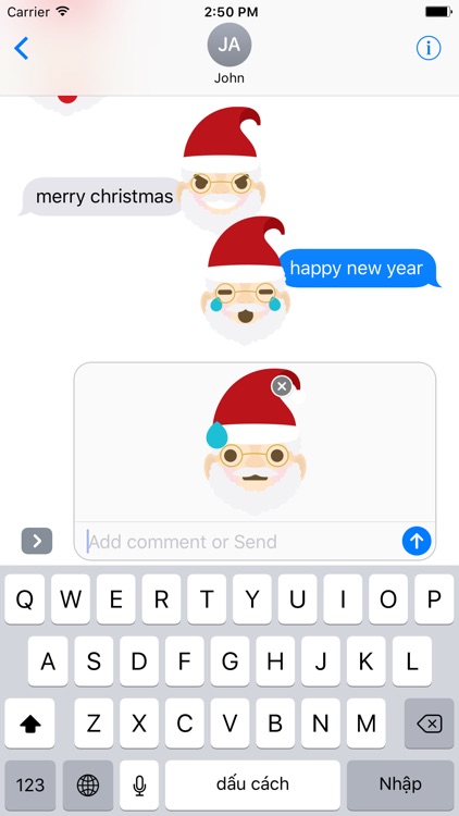 Santa Claus emojis for Christmas - Fx Sticker