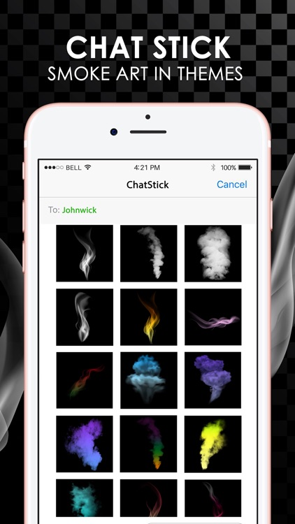 Smoke Art Emoji Stickers Keyboard Themes ChatStick