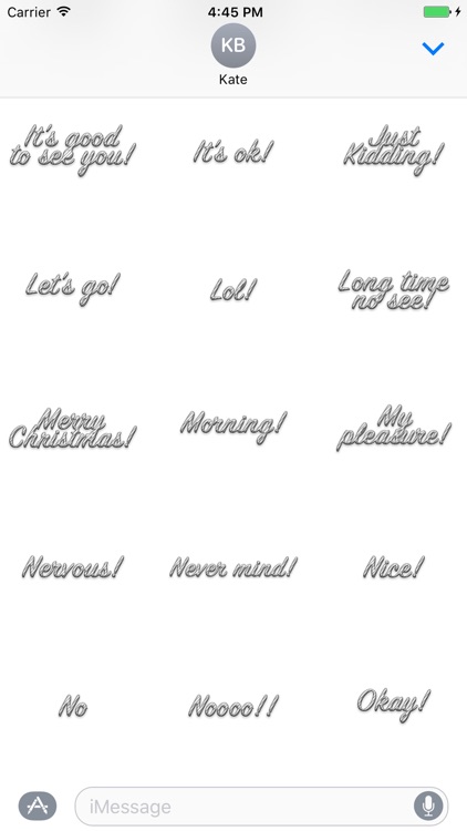 Expression White Stripes Stickers for iMessage screenshot-3