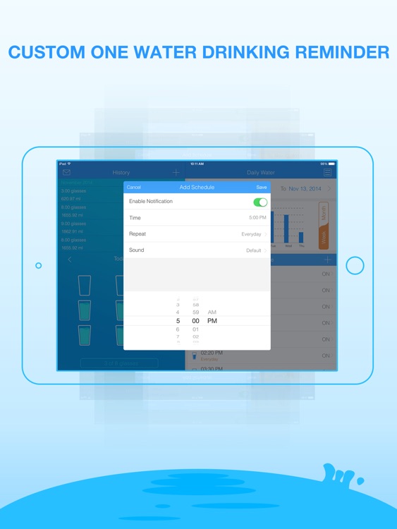 Daily Water for iPad - Water Minder and Counter
