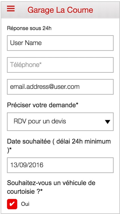 Garage La Coume - app'mobile