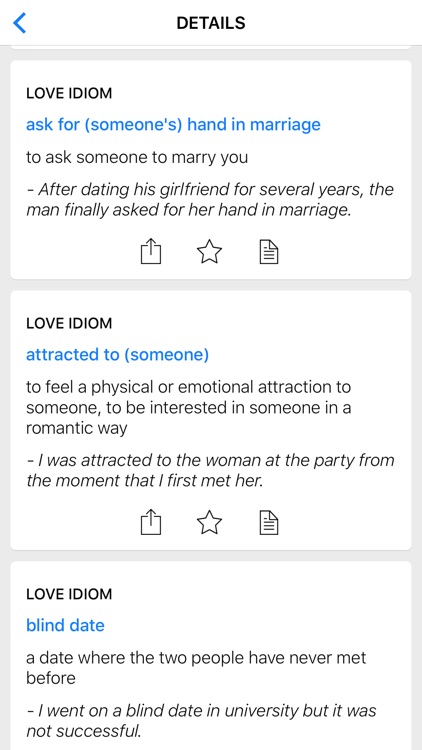 Love & Body idioms