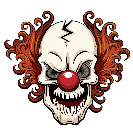 Scary Clown Stickers