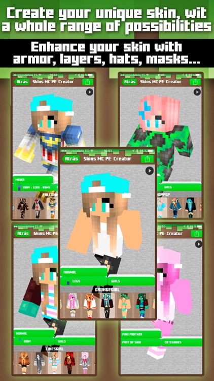 Skins Minecraft PE & PC Edition - Girls Boys Skins