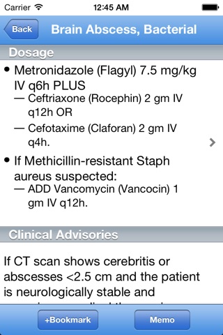 CDC Antibiotic Guidelines screenshot 2