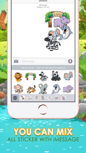 Emoji Sticker Keyboard in The Zoo Themes ChatStick(圖3)-速報App