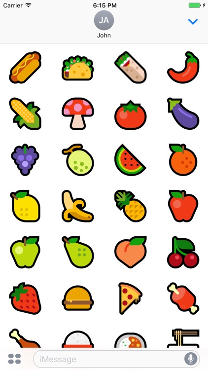 Colorful Food Stickers
