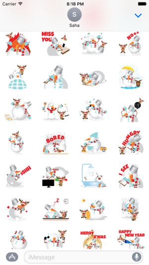 Snowman Stickers for iMessage(圖2)-速報App