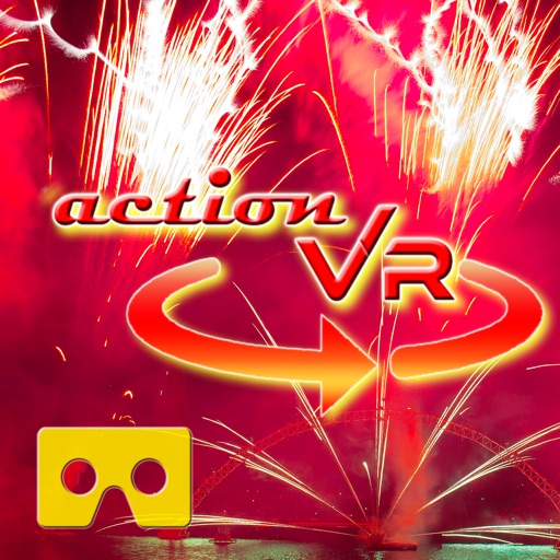 VR Drone Flight Through Fireworks Virtual Reality iOS App