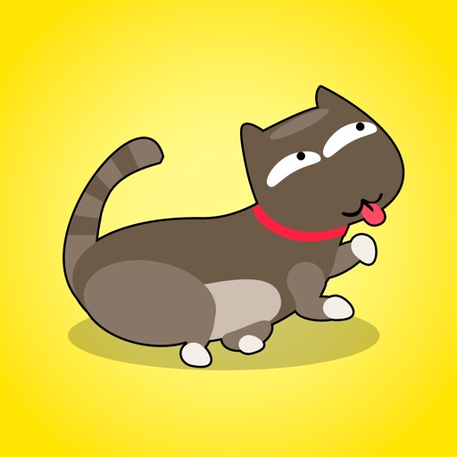 Black Cat MUN Cute Pet Sticker - Funny  Emoticons Icon