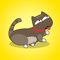 Black Cat MUN Cute Pet Sticker - Funny  Emoticons