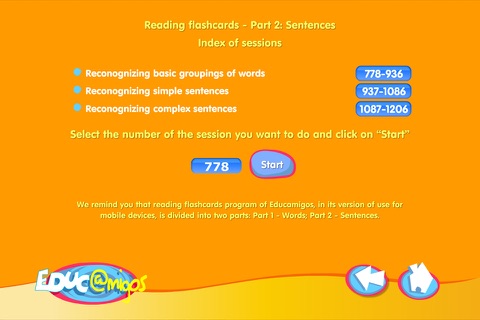 Reading Flashcards - Sentences screenshot 2