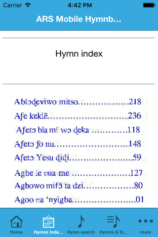 New ARS Hymnbook screenshot 2