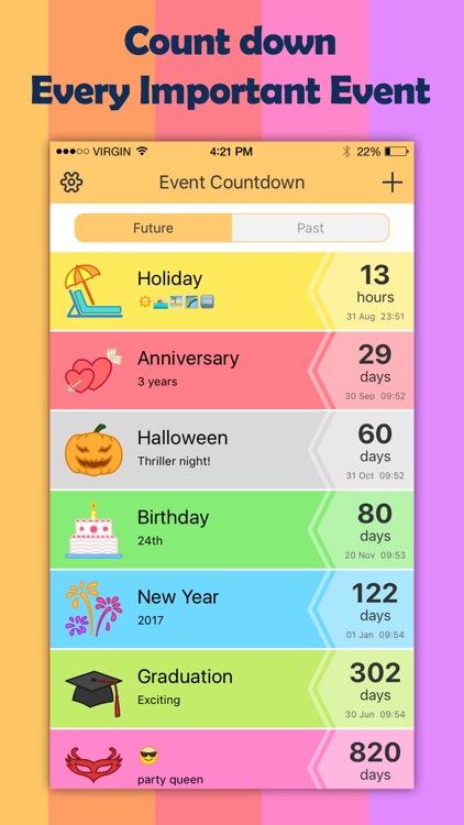 Event Countdown - Planner and Calendar App for Anniversary Events