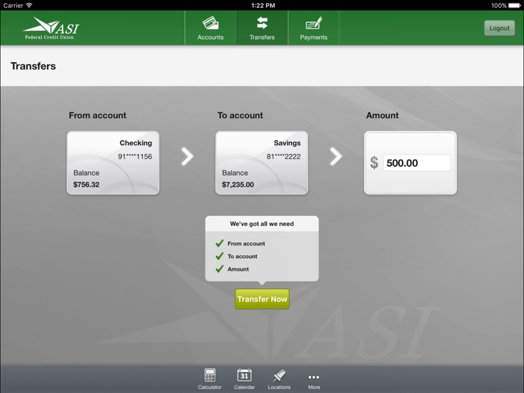 ASI Federal Credit Union for iPad screenshot-3