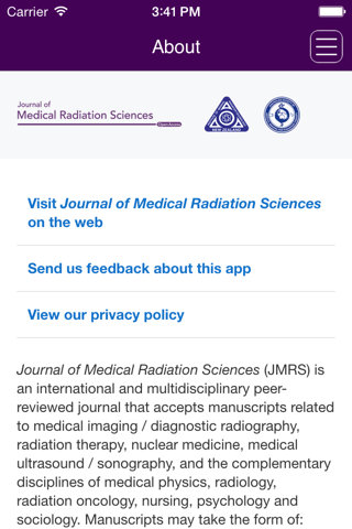 Journal of Medical Radiation Sciences screenshot 3