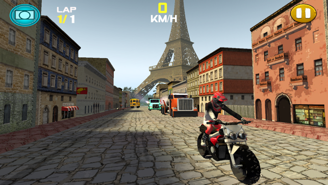 Paris Bike Stunt Action Racing Game: Spe