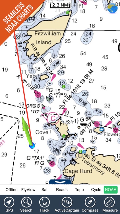 Marine : (Huron-Erie-Ontario) HD GPS Map Navigator