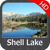 Lake Shell Wisconsin HD GPS fishing map offline